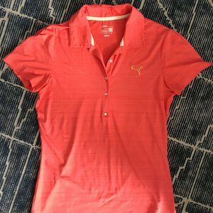 Puma Women's Barcode Polo - Salmon Pink